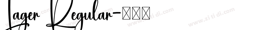 Lager Regular字体转换